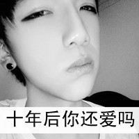 一男一女黑白情侣头像带字