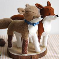 可爱成双成对的毛绒玩具情侣头像