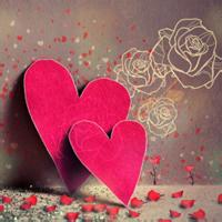 好看有创意的可爱头像两颗心