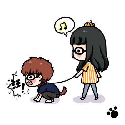 卡通萌哒哒情侣头像 恋爱中萌萌哒情侣