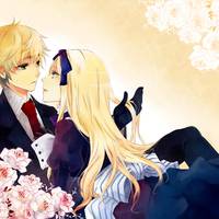 男女两人在一起的微信情侣动漫头像