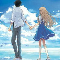 微信头像情侣动漫一对 清纯甜蜜小情侣