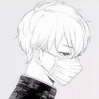 戴口罩动漫冷酷男头像