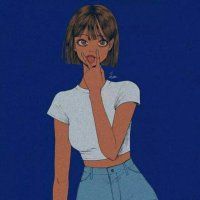 短发动漫女生头像 我的个性请你仔细的剖