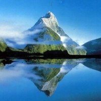 好看的水中风景倒影微信头像图片