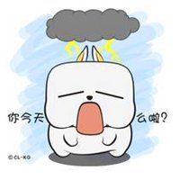 韩国卡通萌星眯着眼的流氓兔微信头像