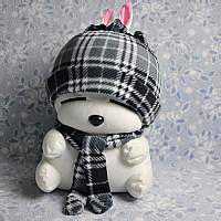 韩国卡通萌星眯着眼的流氓兔微信头像