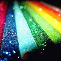 唯美彩虹色静物头像