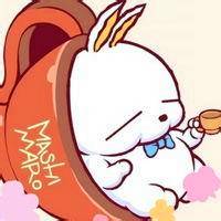 韩国卡通萌星眯着眼的流氓兔微信头像