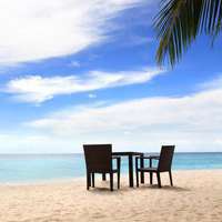 高清真实海边沙滩风景图片头像