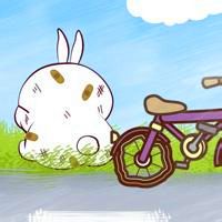 韩国卡通萌星眯着眼的流氓兔微信头像