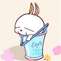 韩国卡通萌星眯着眼的流氓兔微信头像