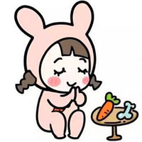 超萌兔耳小女孩卡通图片头像