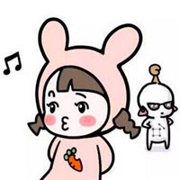超萌兔耳小女孩卡通图片头像