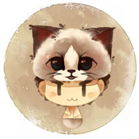 可爱猫咪头套系列卡通情侣头像图片