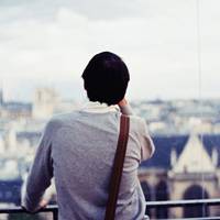 伤感男生头像背影