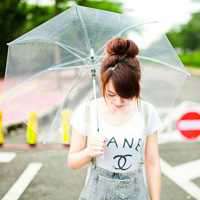 打伞的女孩微信头像_唯美雨中打伞的漂亮女孩微信头像图片