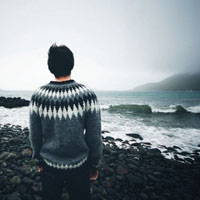 伤感男生头像背影