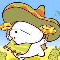 韩国卡通萌星眯着眼的流氓兔微信头像