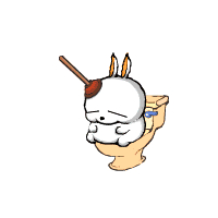 韩国卡通萌星眯着眼的流氓兔微信头像