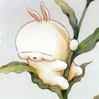 韩国卡通萌星眯着眼的流氓兔微信头像