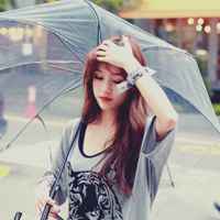 打伞的女孩微信头像_唯美雨中打伞的漂亮女孩微信头像图片