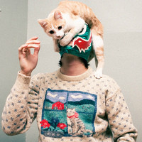 男生头像抱着宠物