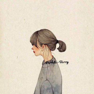 手绘个性女生头 好看个性手绘女