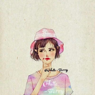 手绘个性女生头 好看个性手绘女