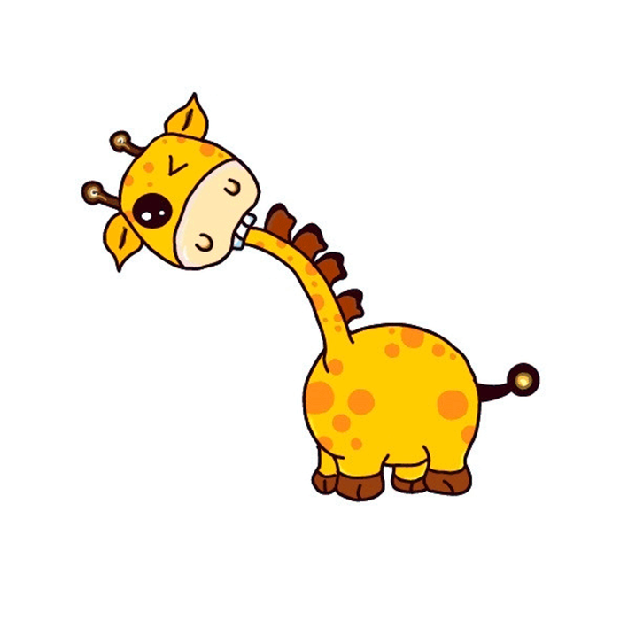 高清的可爱长颈鹿卡通头像