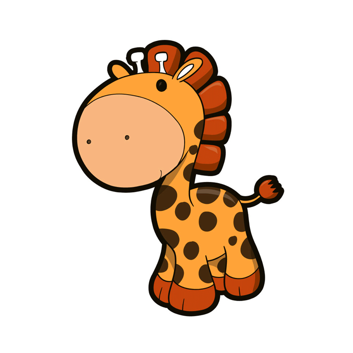 高清的可爱长颈鹿卡通头像