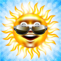 戴墨镜的太阳卡通头像图片