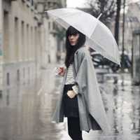 打伞的女孩微信头像_唯美雨中打伞的漂亮女孩微信头像图片