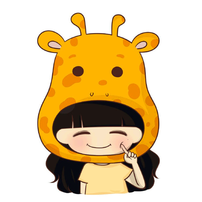 高清的可爱长颈鹿卡通头像