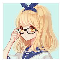 一男一女都带眼镜的动漫卡通图片头像