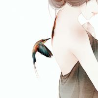 古风插画头像女 淡淡的挺美