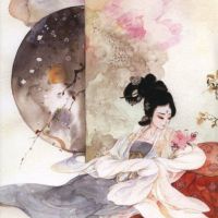 古风插画头像女 淡淡的挺美