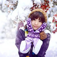 女生头像雪花 冰地雪地唯美女生意境图片头像