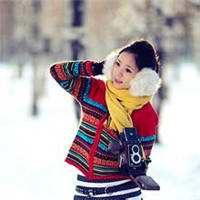 女生头像雪花 冰地雪地唯美女生意境图片头像