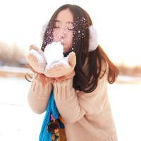 女生头像雪花 冰地雪地唯美女生意境图片头像
