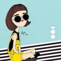 个性十足的时尚漫画女生头像图片