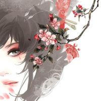 古风插画头像女 淡淡的挺美