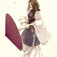 古风插画头像女 淡淡的挺美