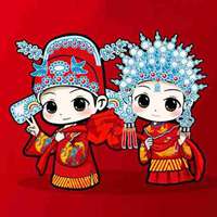 2018年大红色喜庆吉祥微信头像