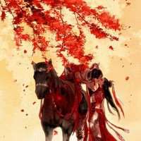 动漫古风情侣背影高清头像女生