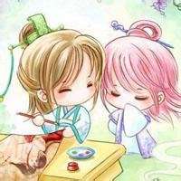 古风情侣复古头像女生头像一对