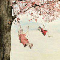 复古风情侣头像手绘简约彩色