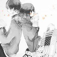 复古风情侣头像手绘简约彩色