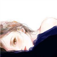 复古手绘彩色情侣头像女生头像女生