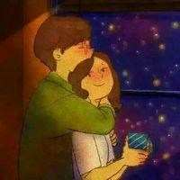 头像女生手绘情侣卡通头像可爱